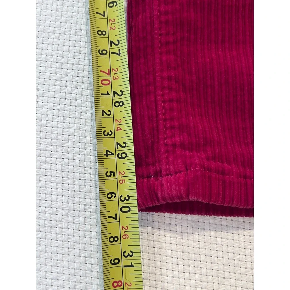 Banana Republic Mens Red Corduroy High Rise Straight‎ Pants Size 30x30 (tag 27L)